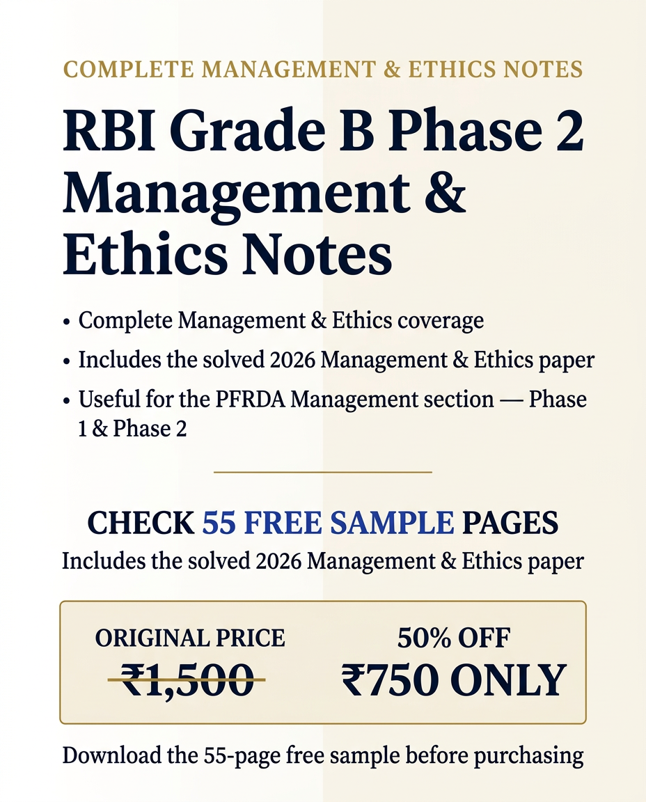 RBI Grade B Phase 2 Management & Ethics Notes